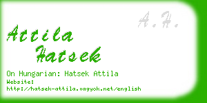 attila hatsek business card